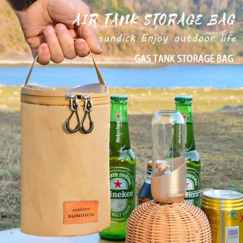 Gas Tanks Storage Bag Protable 900D Oxford Cloth Outdoo Camping Hiking Flat Gas Tank Light Round Chain Handle Protect Bag