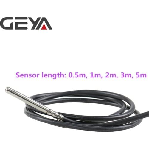 GEYA NTC Sensor Temperature Detecting Probe Waterproof Sensor for Temperature Relay GRW8 0.5m 1m 2m 3m 5m only Sensor