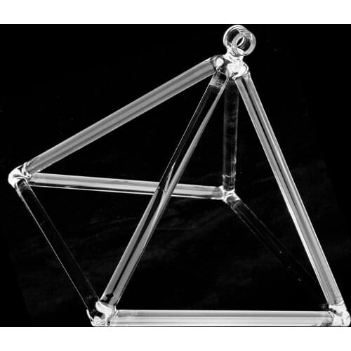 Crystal Singing Bowl Triangle Transparent Singing Pyramid 10in A Note Yoga Bowl Craft