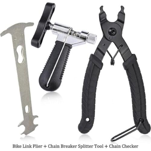 Bicycle Chain Tool Steel Mountain Bike Chain Ruler Clasp Pliers Cutter Caliper Bike Shock Absorber Bushing Bicycle Part