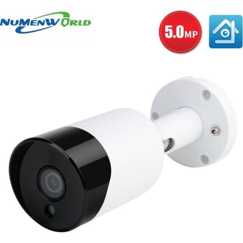 NuMenWorld PoE IP Camera 5MP Audio Bullet Security Outdoor Surveillance Camera CCTV Nightvision Video Surveillance H.265