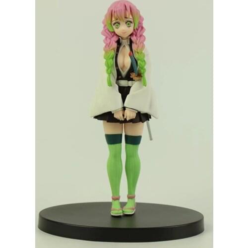 Kawaii Demon Slayer Japan Anime Action Figure PVC Toy 16cm Cute Kanroji Mitsuri Standing Doll Room Decor Collection Gift for Boy