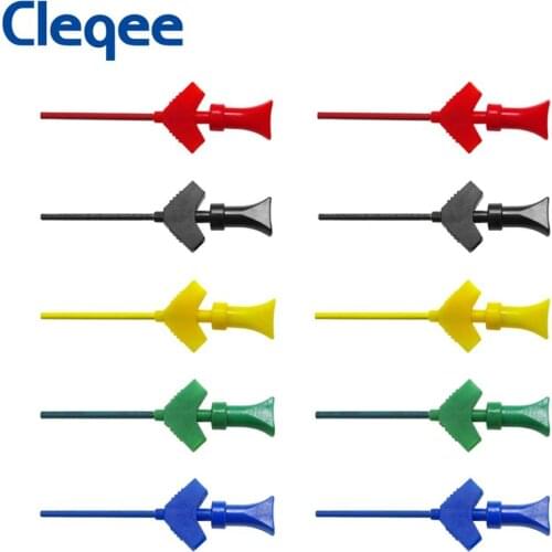 Cleqee SMD IC Testing Hook mini Logic Analyzer Grabber Internal Spring probes clips jumper connect Dupont Test Lead Accessory