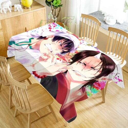 Hoozuki no Reitetsu Table Cloth Oxford Print Waterproof Oilproof Home Rectangular Party Table Cover 100X140cm/140X250cm