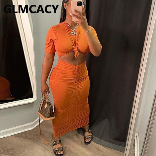 Short Sleeve Cut Out Slim Maxi Dress Casual Evening Party Club Dress