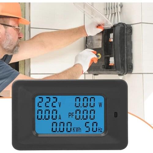 P06S-20 6-in-1 Voltage Meter Good Stability 20A Multi-purpose AC Voltmeter Ammeter for Home Workshop Electrical Equipment