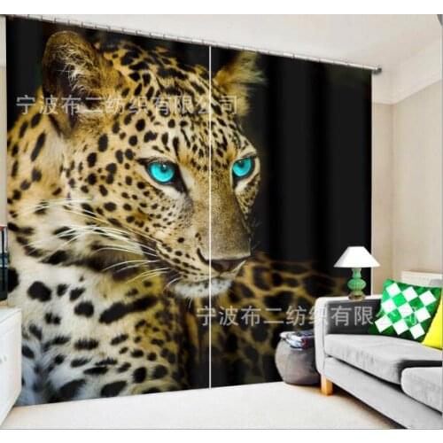 Kids Bedroom Leopard Luxury Blackout 3D Window Curtain For Living Room Customized size Drapes Cortinas Rideaux Cushion cover