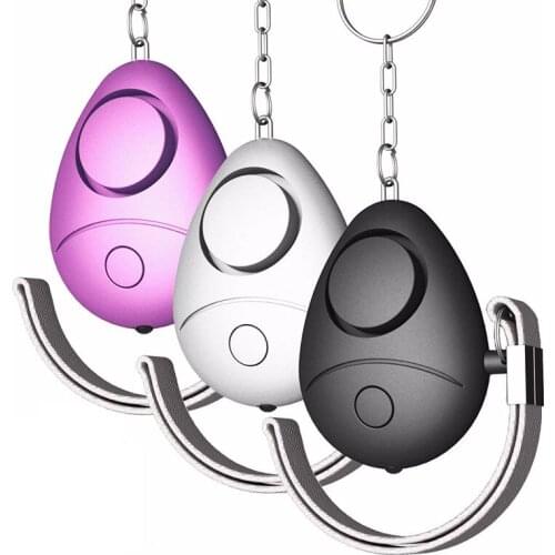 Self Defense Alarm 120dB Egg Shape Girl Women Security Protect Alert Personal Safety Scream Loud Keychain Emergency Alarm
