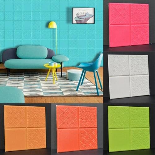 Modern Fashion Anti-collision Flower PE Foam Wall paper Home Office 3D Wall Sticker Decor Flower Design for Home and Office