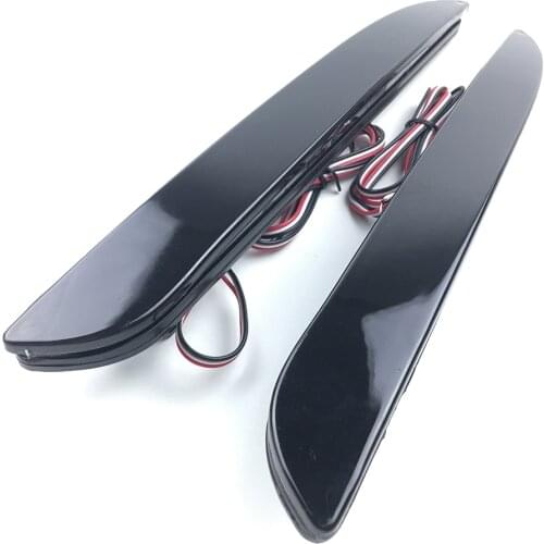 2Pcs 24 LED Black Smoke Lens Rear Bumper Reflector Tail Brake Stop Running Turning Light For Mazda 3 2010-2013 2011 2012