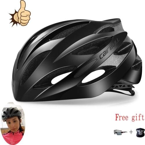 CAIRBULL Ultralight Racing Bicycle Helmet with Sunglasses Intergrally-Molded MTB Cycling Helmet Mountain Road Bike Helmet