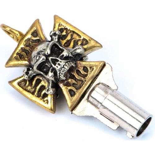 Vintage Cross Skull Tubular Barrel Blank Motorcycle Ignition Saddle Bag Key for Harley Universal