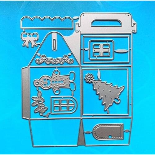 YINISE SCRAPBOOK Metal Cutting Dies For Scrapbooking Stencils CHRISTMAS BOX BAG DIY PAPER Album Cards Making Embossing Die CUT