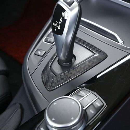 1 Pcs For BMW F30 F32 F10 X3 F25 X4 F26 X5 F15 X6 F16 F48 F47 F34 F20 Car Gear Shift Frame Trim Real Carbon Fiber