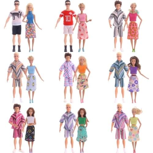 2 Set Barbies Doll Clothes Fashion Daily For 11 Inch 26-28 Cm Barbie Doll & Ken,Clothes Accessories For Barbies,Leopard Dress