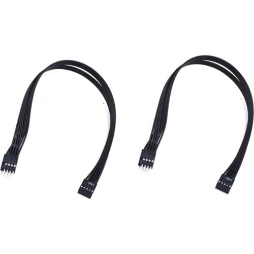 Mainboard 9Pin USB 2.0 Male to Female Extension Data Cable Cord Wire Line 30cm USB Extension Cable, 2 Pack