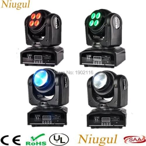 4pcs/lot 50W Beam Wash Double Sides RGBW DMX 512 Infinite Rotating Moving Head Light/Two Face DMX LED Spot Stage Effect Lighting