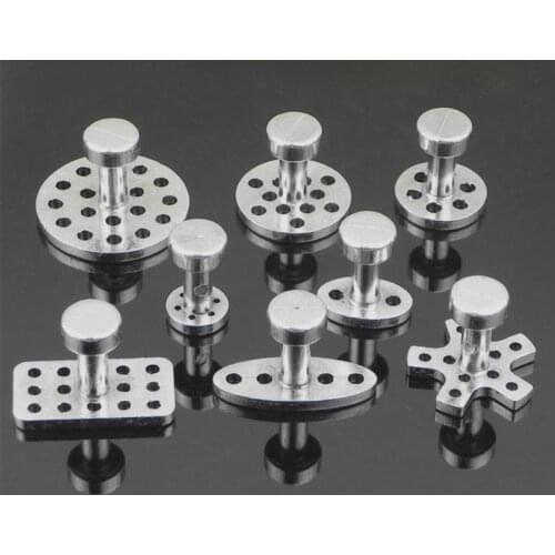 8 Size with 8pcs Auto PDR Tool Kit Aluminum Glue Puller Tabs for Car Dent Paintless Repair Dent Removal Hand Tools Sucti