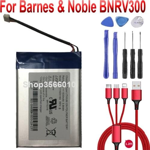 1530mAh DR-NK03 MLP305787 S11ND018A Battery for Barnes & Noble BNRV300,BNTV350,Nook Simple Touch, Simple Touch 6"
