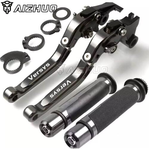 CNC Motorcycle Accessories Brakes Clutch Lever & Handle Grips for kawasaki VERSYS 1000 VERSYS1000 2012 2013 2014