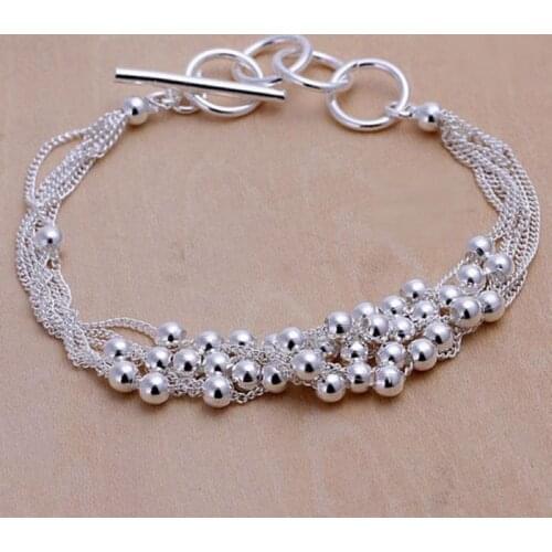 Bracelet 925 Silver Bracelet 925 Silver Fashion Jewelry Bracelet light Beads Jewelry Wholesale Free Shipping adja LH101