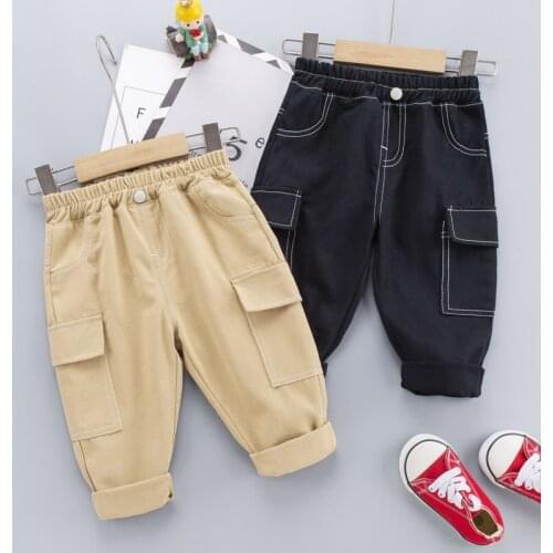 Brand Kids Solid Trousers Pant Fashion Girls Jeans Children Boys long pants Kids Fashion Pants Baby Infant Clothing 0-5 Years