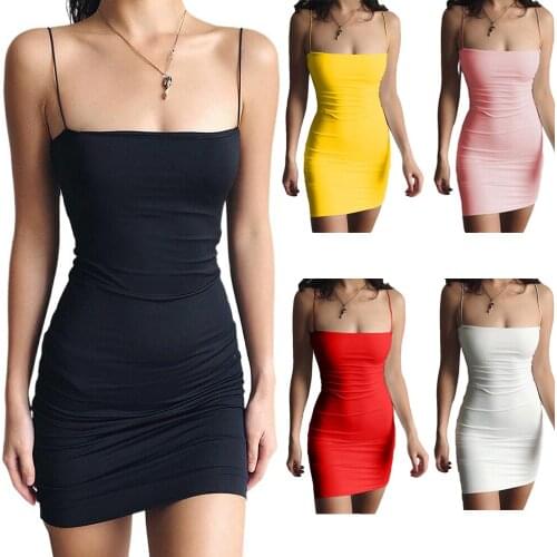 Black Sexy Dress Women Sling Tight Dresses Female High Waist Sheath Club Dress Short Summer 2021 Mini Sleeveless Vestidos
