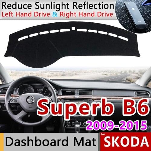 For Skoda Superb 2 B6 3T 2009 2010 2011 2012 2013 2014 2015 MK2 Anti-Slip Mat Dashboard Cover Pad Sunshade Dashmat Accessories