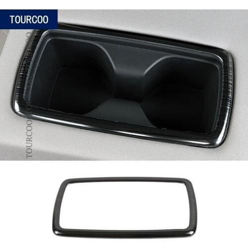 For Toyota RAV4 2019 Rear Water Cup Holder Frame Cover Trim Stainless Steel Sticker Car Interior Accessories