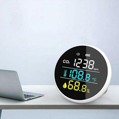 DM1305 CO2 Detector Smart Range Detection CO2 Temperature Humidity Detector 400 ~ 5000ppm Air Quality Monitor Analyzer