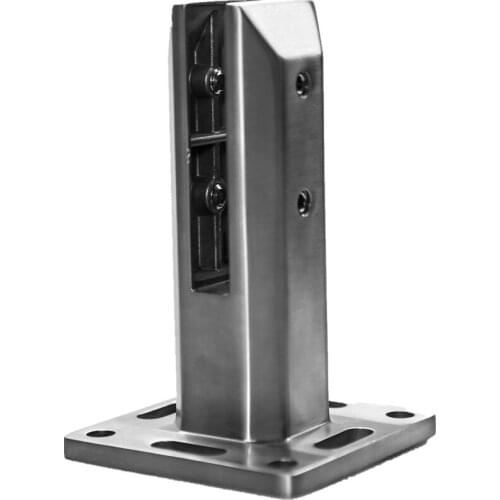 Duplex Stainless 2205 Swimming Pool Balustrade Adjustable Light Square Base Mount Glass Spigot