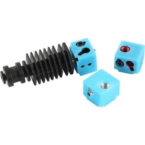 3D Printer Extruder Heating Block Aluminum Block XCR-NV6 Silicone Protective Sleeve Compatible With E3D V6 Blue