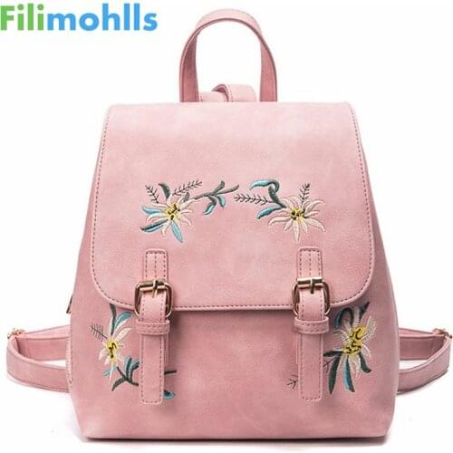 Filimohlls Women's Backpacks With Embroidery