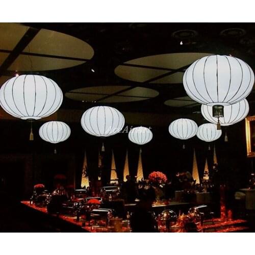 China manufacture Giant Inflatable hang ball,Large Inflatable LED lantern round ball Lights