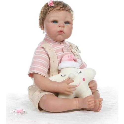 Bebes reborn 52cm Soft Silicone Reborn Bebe alive Reborn Doll real skin color Super Nature Hair iCradle Boutique dolls gift
