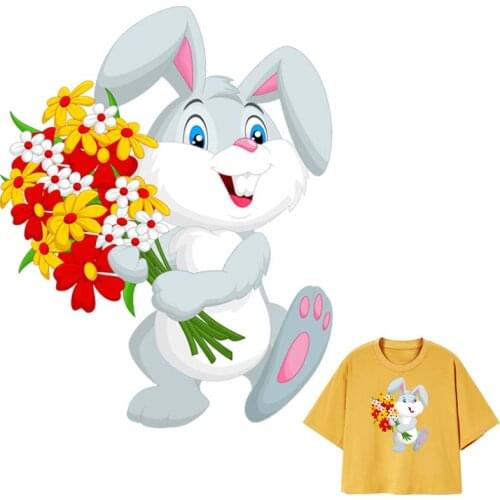 Little Rabbit Badges Patch Boy Girl T-Shirt Stickers High Quality Washable Diy Accessory Patches For Clothing