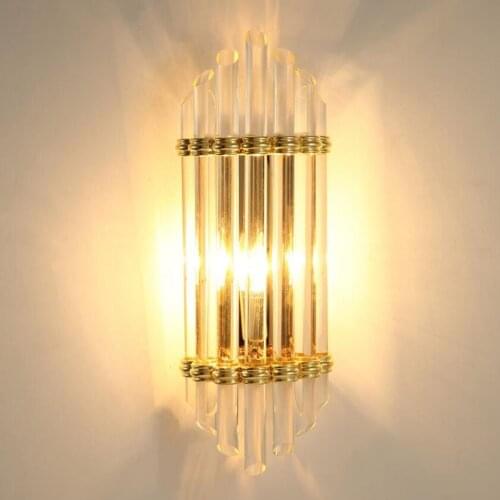 SHIJIA New Modern Wall Lamp Crystal Light Luxury Nordic Living Room Decoration Hotel LED Lighting