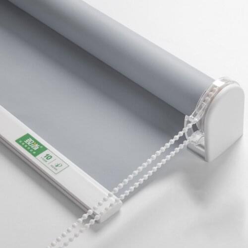 2020 Upgrade Version 100% Full Blackout Economic Fabric Manual Roller Blinds Curtain for Office Kitchen Bed Room Customized Size