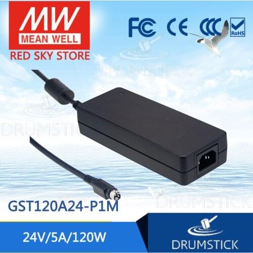 Steady MEAN WELL GST120A24-P1M 24V 5A meanwell GST120A 24V 120W AC-DC High Reliability Industrial Adaptor