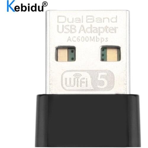 USB WiFi Adapter 2.4GHz 5GHz 600Mbps WiFi Antenna Dual Band 802.11b/n/g/ac Mini Wireless Computer Network Card Receiver