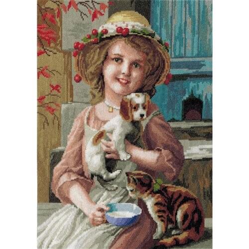 2020 Gold Collection Embroidery Lisa Cross Stitch Patterns Heart with 100% Cotton Flosses & Free Shipping for Home Wall Decor