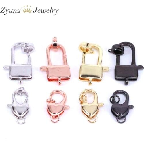 10PCS, Metal Lobster Clasps for Bracelets Necklaces Hooks Chain Closure Craft Accessories for Jewelry Making Components DIY