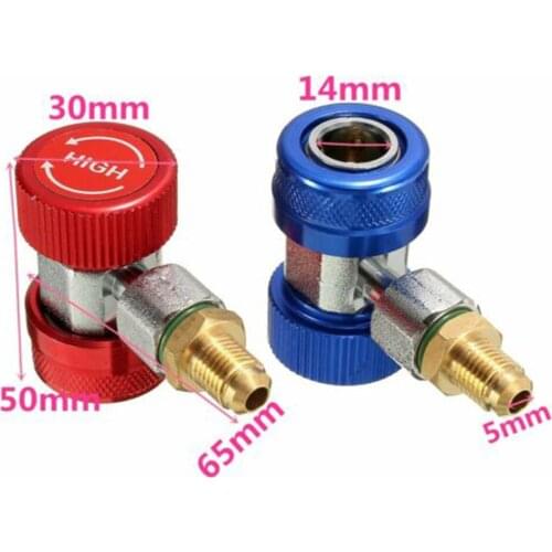 2 Pcs. 1/4 '' High Pressure Low Pressure Quick Coupling Adapter for Car