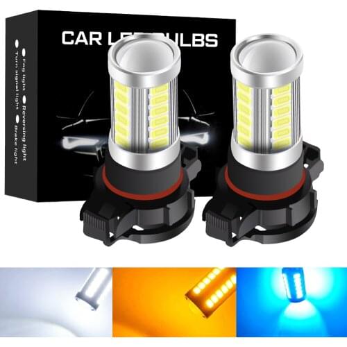 2pcs PSX24W LED H16 H11 H8 Fog Light 9006 HB4 9005 HB3 Auto Bulb LED Bulb Car Daytime Running Light DRL Lamp 6000K White Blue