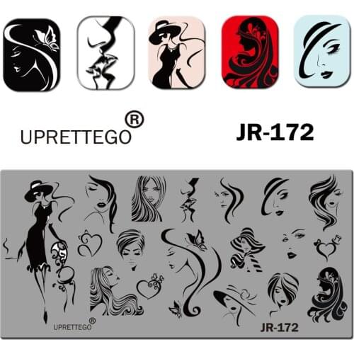 2019 Stainless Steel Stamping Plate Template English Phrase Geometry Lady Vintage Floral Linear Animal Nail Tool JR171-180