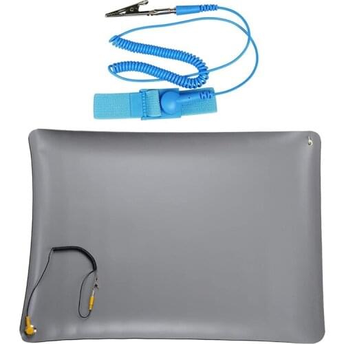 700X500X2.0mm Anti-Static Mat+Ground Wire+ESD Wrist for Mobile Computer Repair Antistatic Blanket,ESD Mat