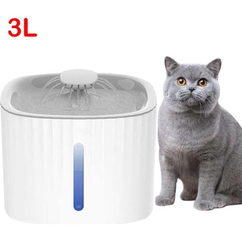 3L USB Automatic Water Fountain Cat Dog Drinking Bowl Pet Smart Drinking Running Pet Drinker Water Auto Feeder Bowl for Cat&Dog