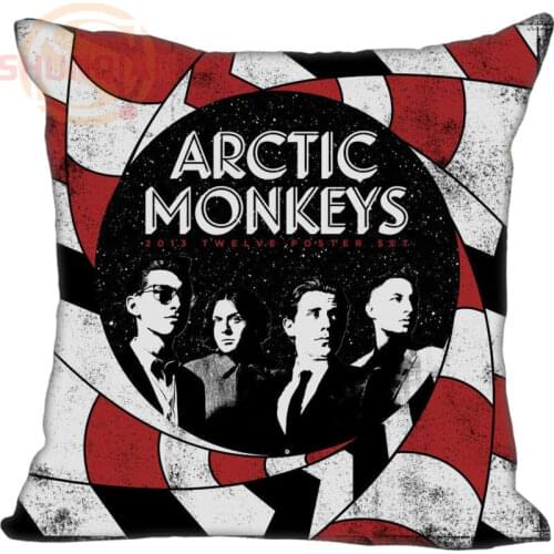 Custom Pillow Case Arctic Monkeys Square Pillowcases zipper 35x35cm 40x40cm 45x45cm 50x50cm 60x60cm