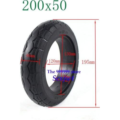 Good Quality Electric Scooter Tyre 200x50 Solid Tires Fit for Electric Vehicle Aluminium Alloy Wheel