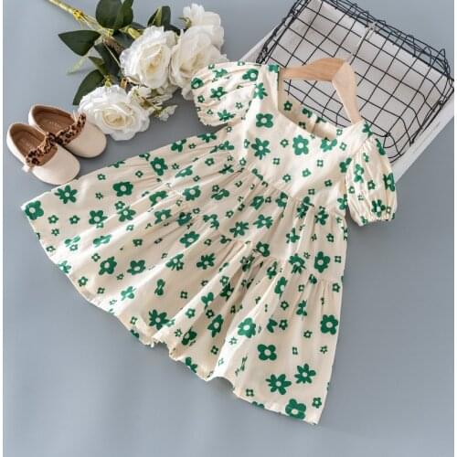 Summer baby girl clothes short sleeve print dress for 1 2 3 5 6 years baby birthday girls clothing princess tutu dresses dress